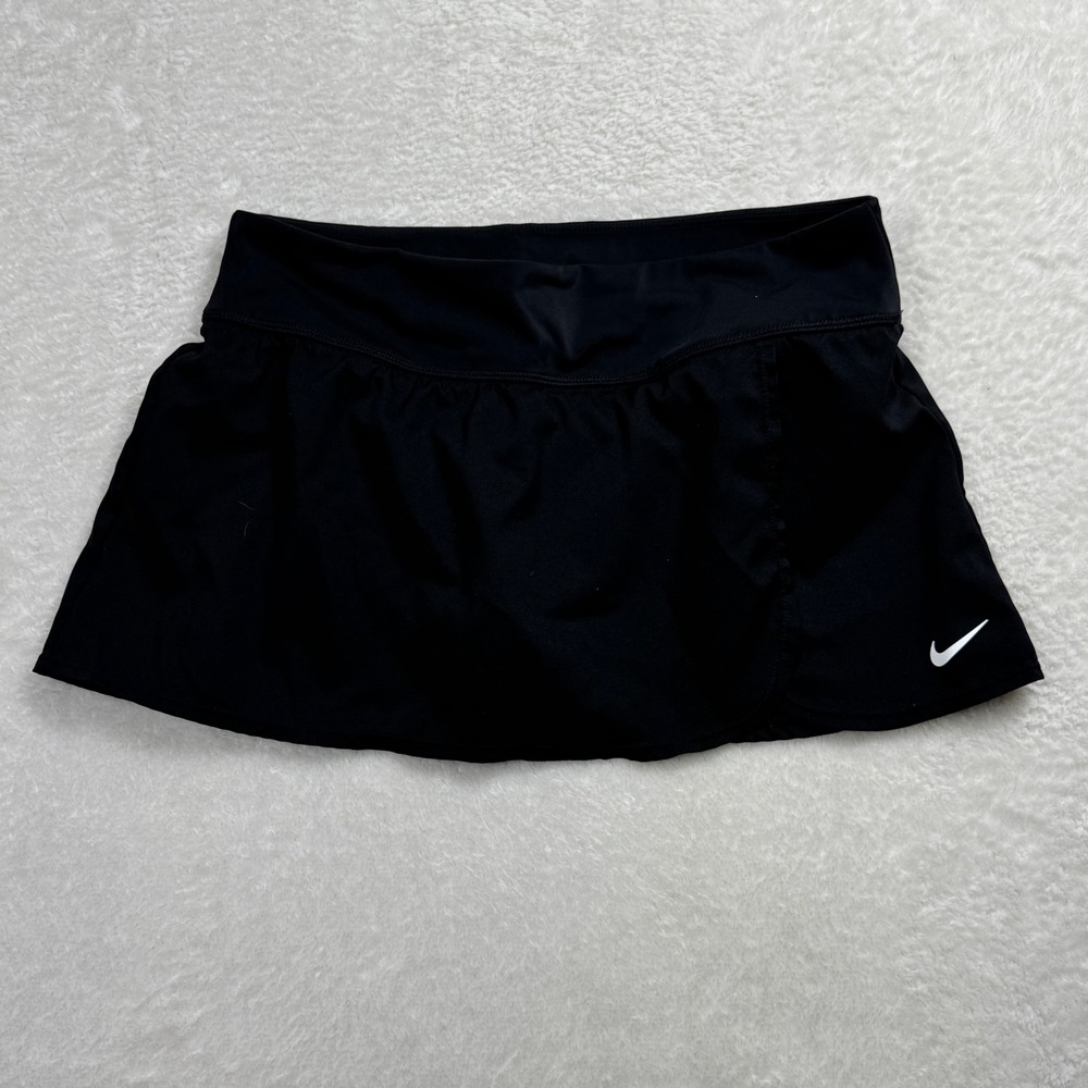Nike Black Women's Tennis Tankini Skort‎ Athletic Stretch Short Size M PullOn